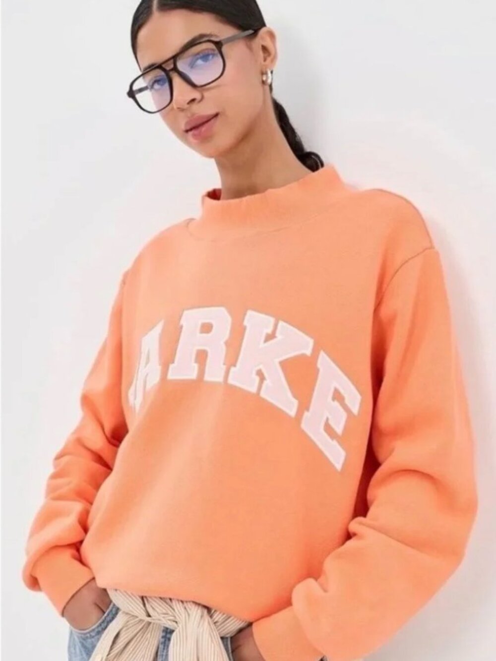Parke Varsity Mockneck - Creamsicle/Rose